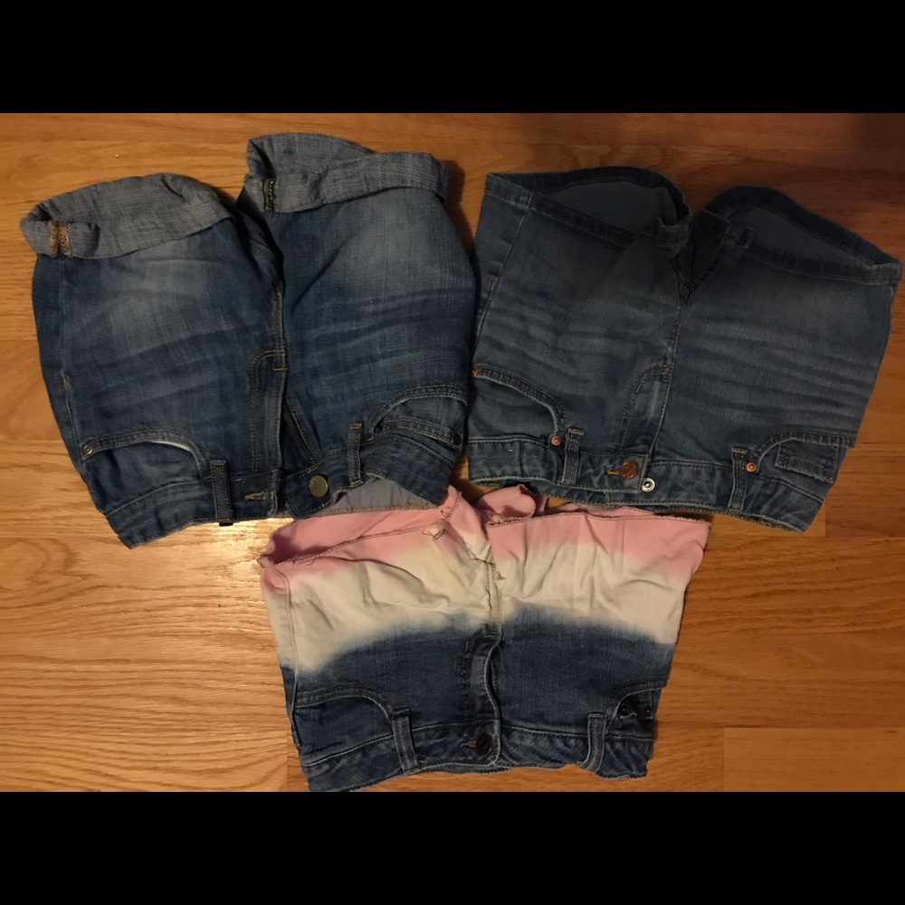 Girls jean shorts bundle size 7/8